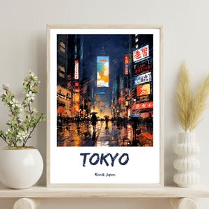 Tokyo Poster, Tokyo traditional travel print, Shibuya Crossing Print, Japan Art, Wedding gift, Asia Travel Print, Japan Christmas Gift