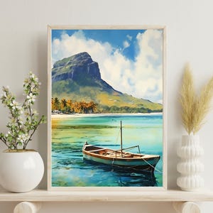 Mauritius Poster, Mauritius Travel Print, Africa Art Lover Gift, Wedding Anniversary Gift, Wedding Gift, Christmas Gift, Mauritius Art