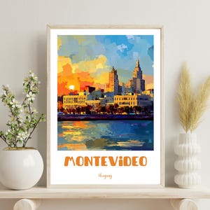 Montevideo Poster,  Montevideo Travel print, Montevideo Artwork, Uruguay Art Print, Montevideo Lover Gift, Christmas Gift, Uruguay Print