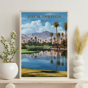 Palm Springs Poster, California Poster, Palm Springs Travel Print, California Palm Springs Travel Poster, California Home decor,Travel Print