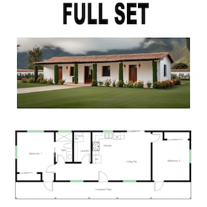 2 slaapkamers en 1 badkamer (789SF) moderne indeling (accessoire woning) Plattegrond huisplattegrond (20'-0" breedte x 52'-0" lengte)