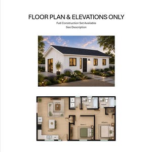 2 Bedroom 2 Bath (800SF) ADU(Accessory Dwelling Unit) Floor Plan House Plan (20'-0"Width X 40'-0"Length)