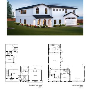 4 slaapkamers, 3 badkamers (2.791 SF) Luxe woning met 2 verdiepingen, grote grote kamer, mastersuite met balkon, vide en meer. (38'-2" breedte x 45'-9" lengte)