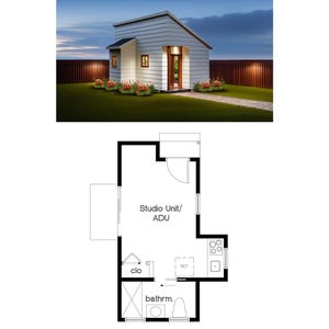 Studio w/ 1 Bath (226SF) Detached ADU/Tiny Home/Small Homes(Accessory Dwelling Unit) (13&#39;-5&quot;Width X 21&#39;-7&quot;Length)