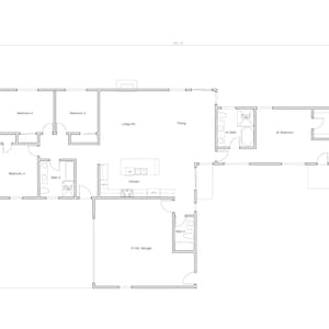 4 slaapkamers, 3 badkamers (1.767 SF) plattegrond met 1 verdieping. Mooie open woonkamer. Grote hoofdslaapkamer met wetbar (90'-5" breed x 49'-5" lang)