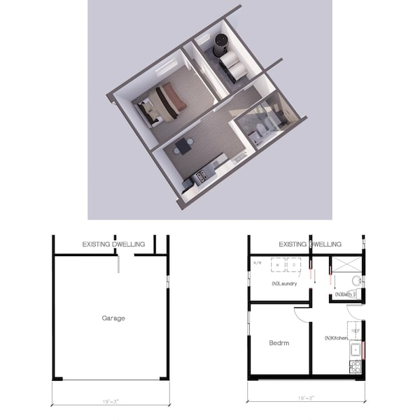 20x20 Garage Conversion Plans