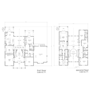 5 slaapkamers en 5 badkamers (5.452) 2 verdiepingen tellende luxe plattegrond met grote foyer, theaterzaal, slaapkamersuites, groot kantoor (80'-3" breed x 74'-3" lang)