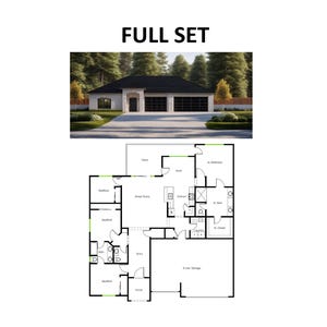 4-Schlafzimmer 2.5-Bath modernes Haus Plan auf abschüssigen Lot-2060SF, offenes Konzept, 3-Car-Garage, geräumige Master-Box, breite Eingangshalle (54'6 "B x 58'8" L)