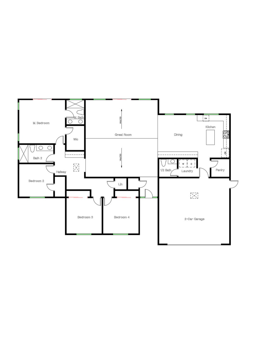 MODERN 4 BEDROOM HOUSE PLAN visual data 3