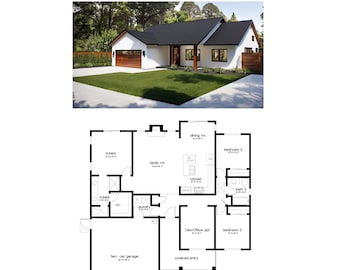 3 Bedroom 2 Bath (1,482SF) Single-Story. Spacious Master bedroom, kitchen open to living room. Den/Office opt.  (48&#39;-0&quot;Width X 51&#39;-6&quot;Length)