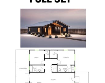 2 Bedroom 2 Bath (1050 SF) ADU-floor plan w/ open kitchen to living room concept. (30&#39;-0&quot;Width X 35&#39;-0&quot;Length)
