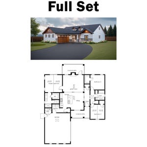 3 slaapkamers en 2 badkamers (1,477 SF), één verdieping. Ruime hoofdslaapkamer, open keuken naar woonkamer met gewelfd plafond (48'-0" x 63'-0" (lengte))