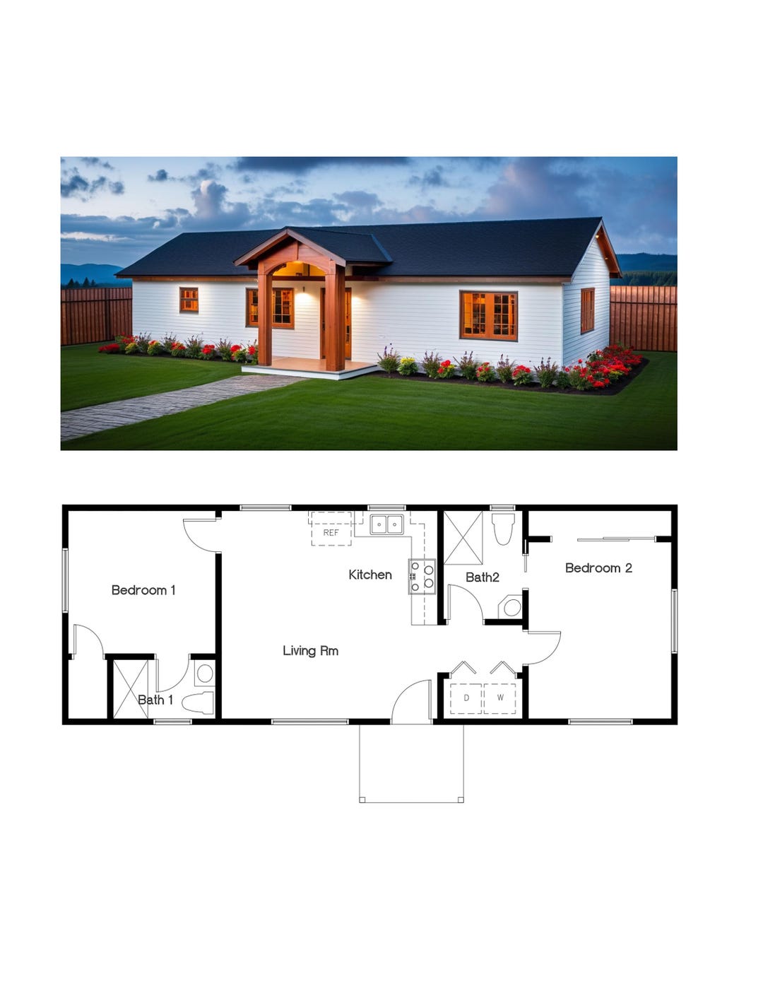 2 Bedroom 2 Bath (800sf)adu(accessory Dwelling Unit) 2 Bedroom Suites ...