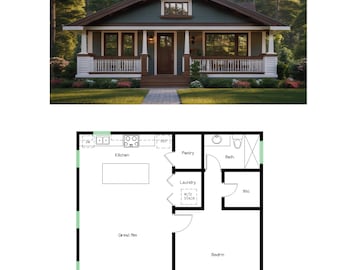 1 sovrum 1 badrum (82 m²) ADU/Tiny Home/Mormorslägenhet/Stuga (7,6 m bredd x 9,6 m längd)