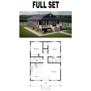Cottage / Ranch/Tiny Home, 2 slaapkamers en 2 badkamers (1000 SF)