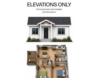 Grundriss für ein Tiny House mit 2 Schlafzimmern – 750 Quadratfuß (Digitaler Download)