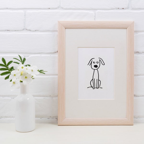 Dog line art, Dog lover gift, Minimalistic dog portrait, Pet line art, Art commission pet, Dog drawing, Simple line art, line art, Dog art