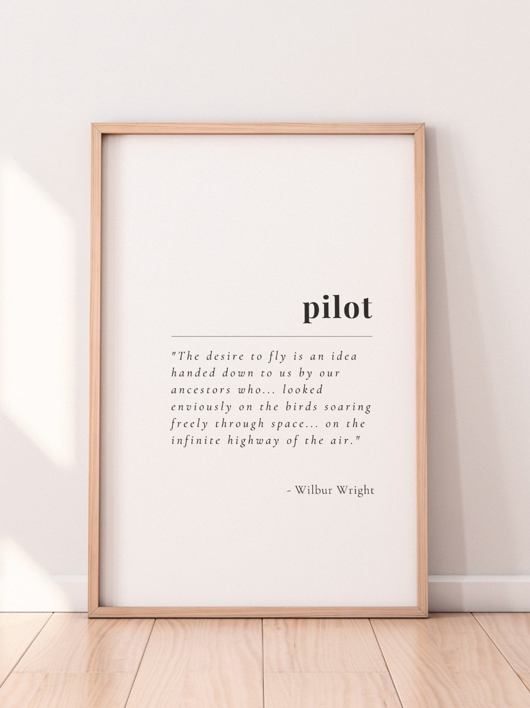 PILOT DEFINITION MEANING Printable Wall Art Pilot Print Etsy