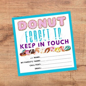 DONUT Forget To Keep In Touch Printable