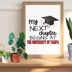 My Next Chapter Begins At the University of Tampa Graduation Printable, Graduation Party Decoration, Class of 2023, Graduation, Senior
