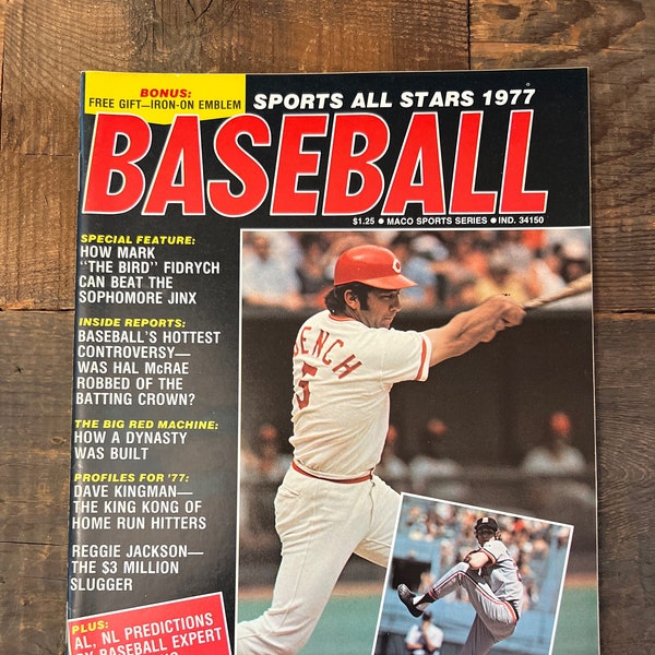 Sports All-Stars 1977 Baseball Magazine - Johnny Bench & Mark Fidrych