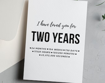 2nd Anniversary Card DIGITAL DOWNLOAD