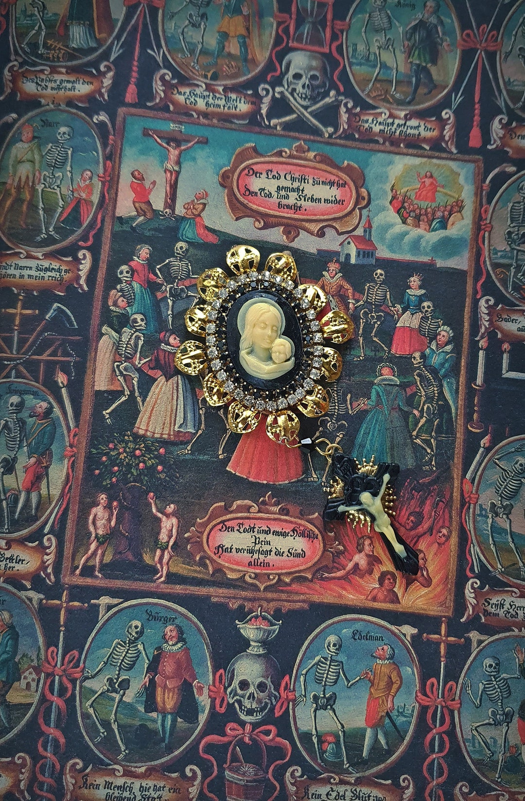 Catholic Inpired Graphics Handmade Baroque Catholic Art Inspired Mother Mary and Baby Jesus ...
