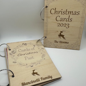 Custom Christmas Card Book | Personalized Christmas Holiday Season Card Keepsake Binder | Family Christmas Gift