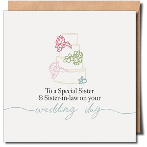 À une soeur spéciale et belle-soeur le jour de votre mariage Gay même sexe Lesbiennes Lgbtq Jour de mariage Carte de voeux