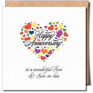 Carte de voeux joyeux anniversaire à un merveilleux gendre et gendre gay