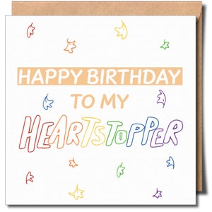 Joyeux anniversaire à mon Heartstopper Carte de voeux d'anniversaire gay Lgbtq Carte gay
