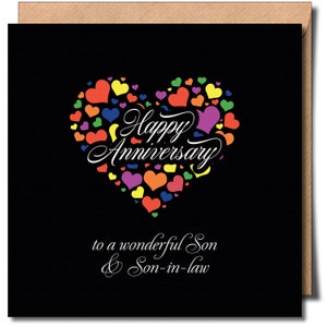 Carte de voeux joyeux anniversaire à un merveilleux gendre et gendre gay