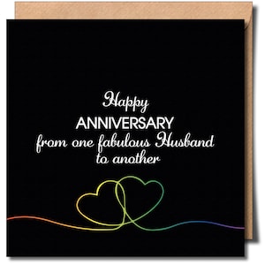 Carte de voeux joyeux anniversaire d'un mari fabuleux à un autre anniversaire gay Lgbtq