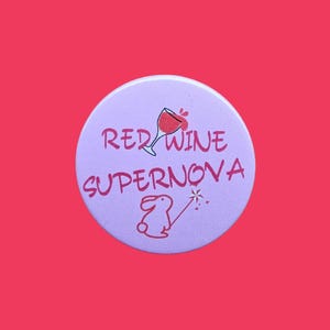 Red Wine Supernova 38mm x 38mm size badges, Red Wine Supernova Lgbtq pins, badges