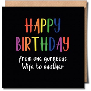 Joyeux anniversaire d'une femme magnifique à une autre carte de voeux d'anniversaire gay lgbtq carte d'anniversaire lesbienne carte d'anniversaire de femme