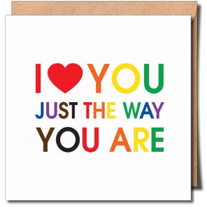 Je t'aime carte de voeux anniversaire gay Lgbtq carte de voeux carte gay