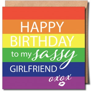 Sassy Girlfriend Birthday Card: LGBTQ Lesbian Gay Pride