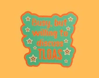 Busy but willing to discuss Vinyl Sticker - Handmade UK