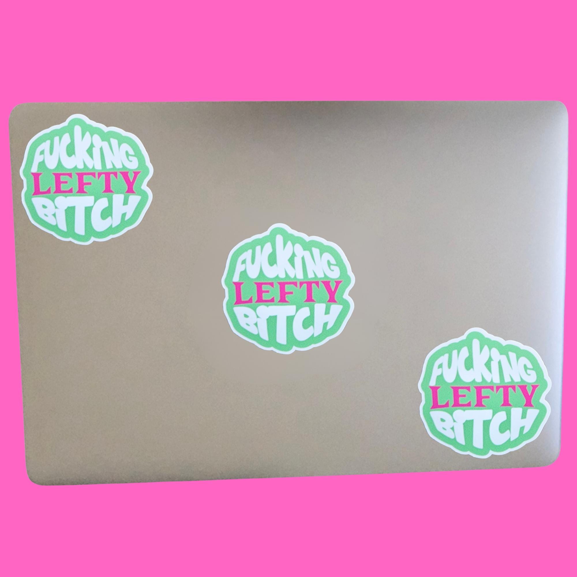 Lefty Bitch Statement Sticker Vinyl Sticker - Handmade UK - Etsy
