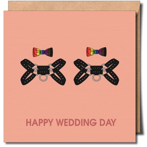 Joyeux jour de mariage Carte de voeux pour le jour du mariage gay Lgbtq Carte de mariage