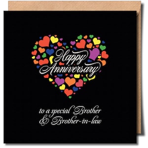 Carte de voeux joyeux anniversaire à un grand-frère et à un beau-frère gay-lgbtq