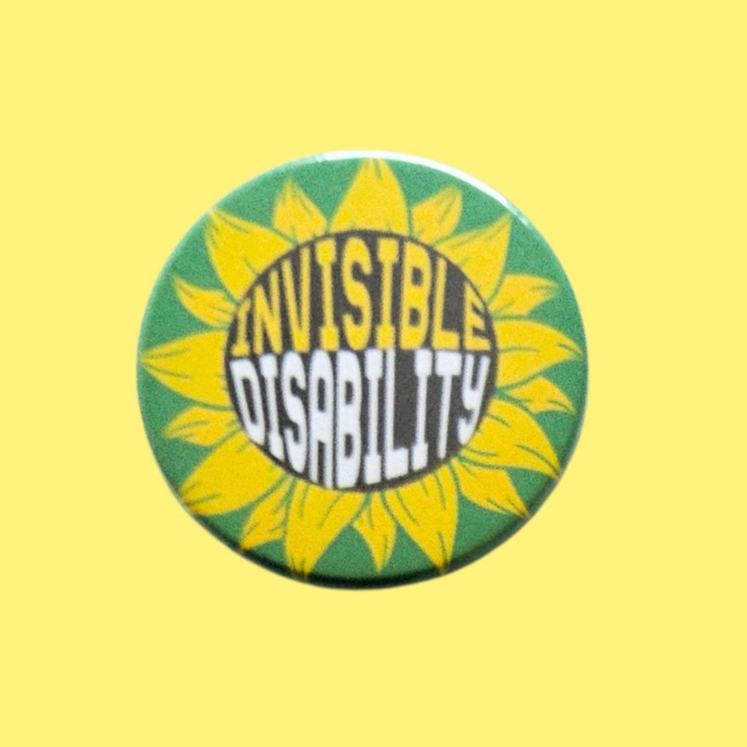 Handmade Hidden Disability Awareness Pin Badge (38mm) - Etsy