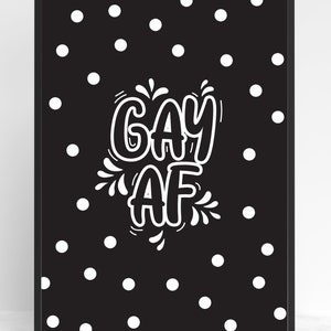 Impression A4 Gay A F Lgbtq, gay, Lesbienne impression Impression murale