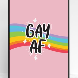 Impression A4 Gay A F Lgbtq, gay, Lesbienne impression Impression murale