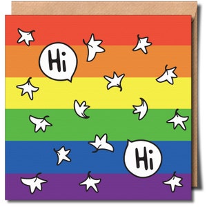 Salut salut Heartstopper Gay Lgbtq anniversaire carte de voeux carte gay