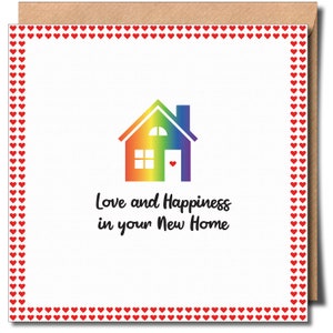 Carte de voeux Happy New Home Carte de voeux gay Lgbtq Carte de voeux New Home Gay