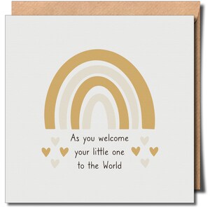 Belle carte de voeux pour bébé Carte de voeux non sexiste Carte de naissance pour bébé