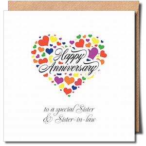 Carte de voeux Joyeux anniversaire à une soeur et une belle-soeur spéciales
