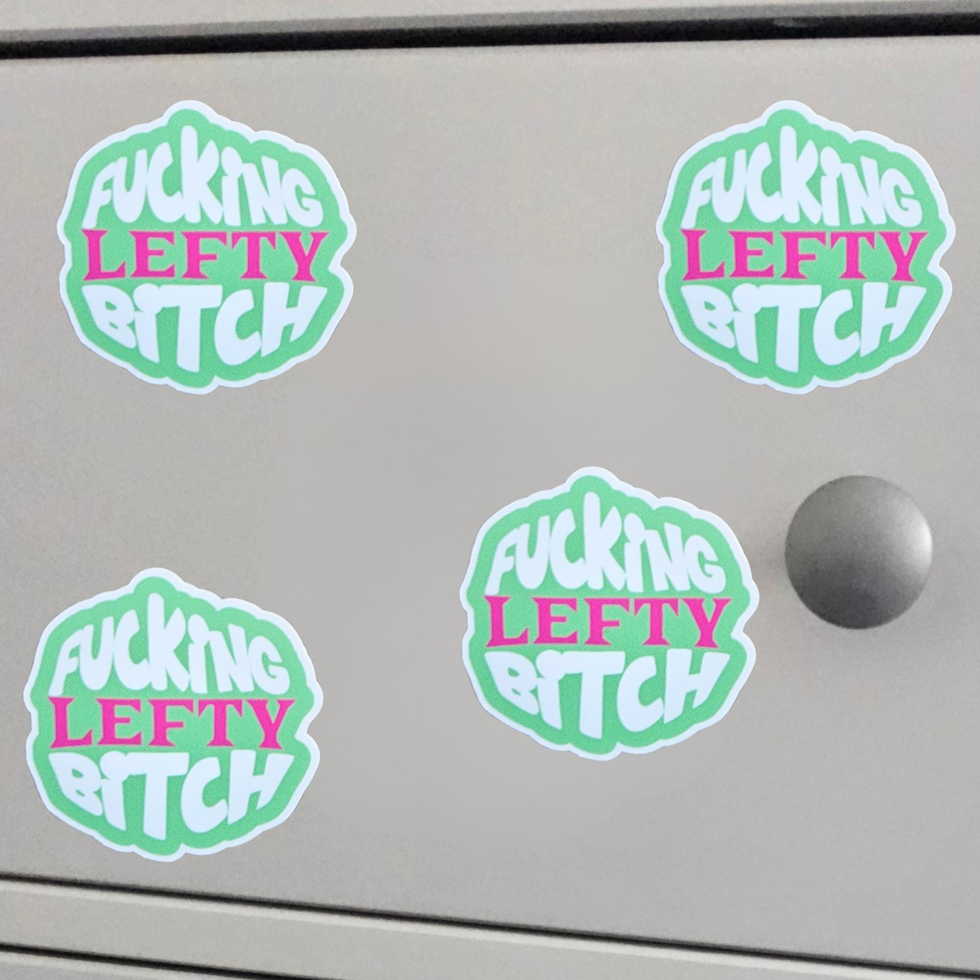 Lefty Bitch Statement Sticker Vinyl Sticker - Handmade UK - Etsy
