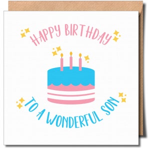 Joyeux anniversaire à un fils merveilleux Carte d'anniversaire transgenre Lgbtq Carte d'anniversaire pour fils Carte d'anniversaire pour fils trans